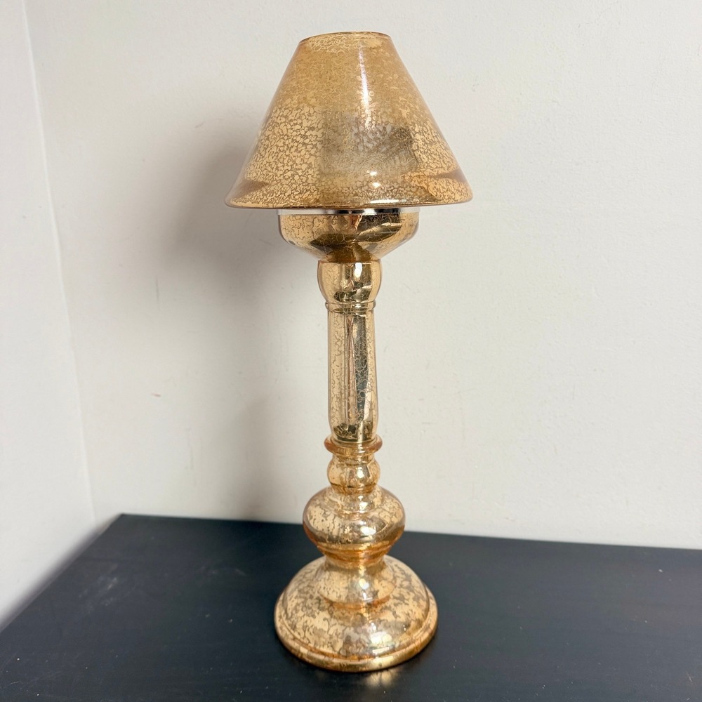 Valerie Parr Hill 17in Illuminated Mercury Glass Buffet Lamp Gold H209766